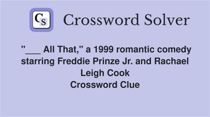 1999 rom-com with Freddie Prinze Jr. and Rachael Leigh Cook Crossword Clue