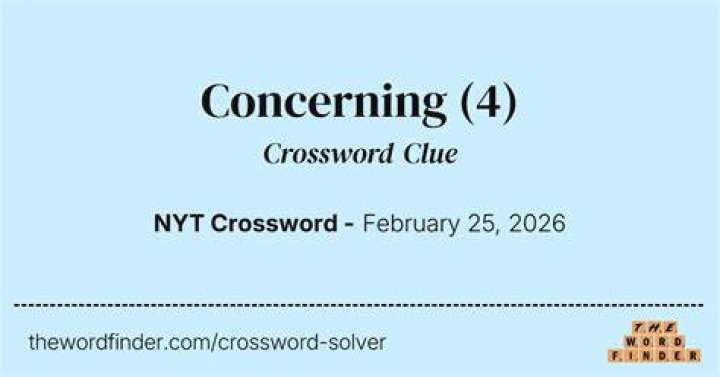 A red one is concerning Crossword Clue