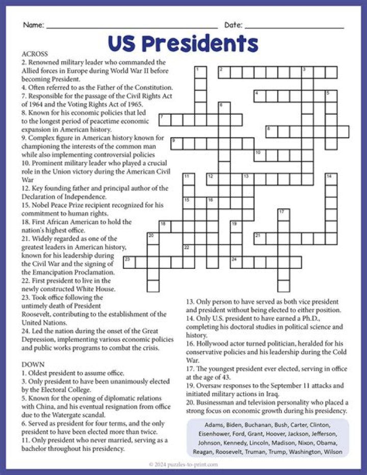 All vice presidents before Harris Crossword Clue