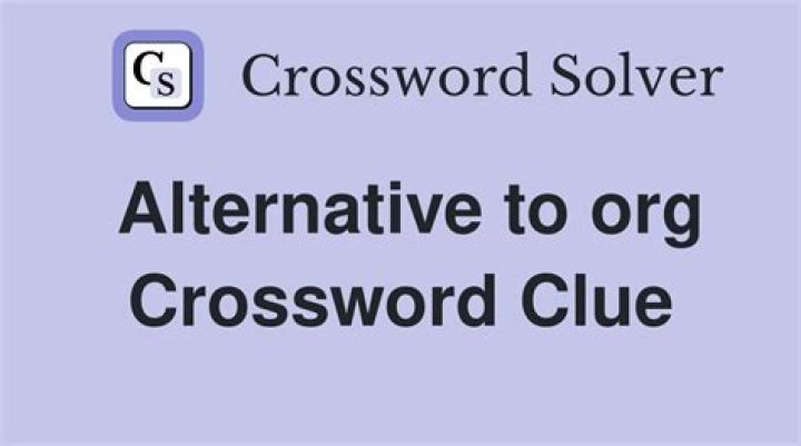 Alternative to “com” and “org” Crossword Clue