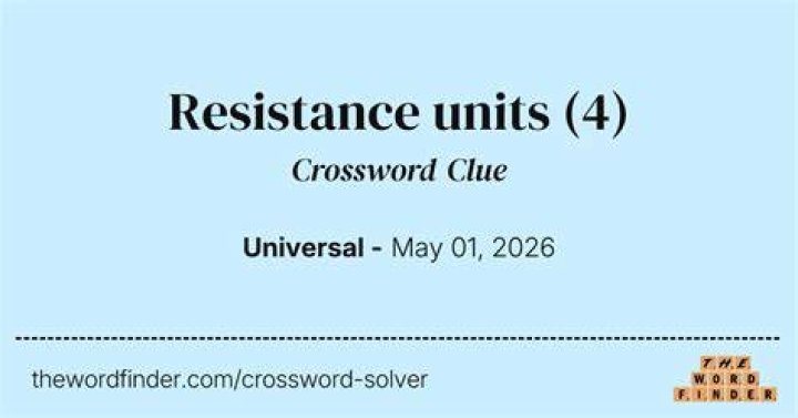 Amount of resistance Crossword Clue