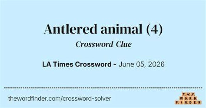 Antlered animals Crossword Clue