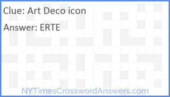 Art Deco icon Crossword Clue