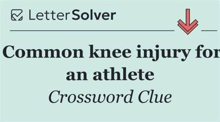 Athlete’s knee injury, familiarly Crossword Clue