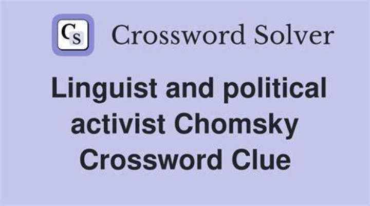 Author/activist Chomsky Crossword Clue