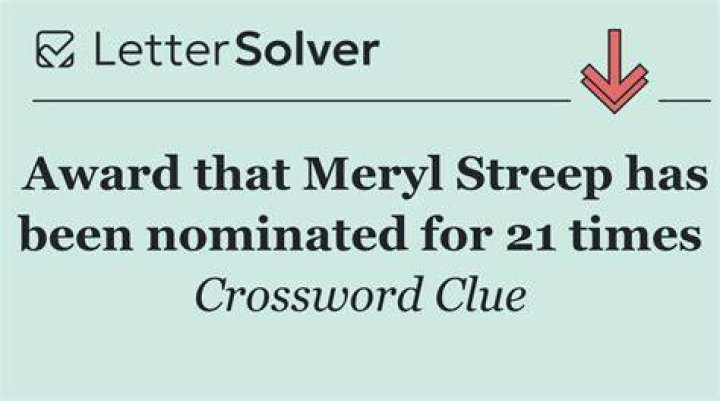 Award for which 8-Down, surprisingly, has never been nominated Crossword Clue