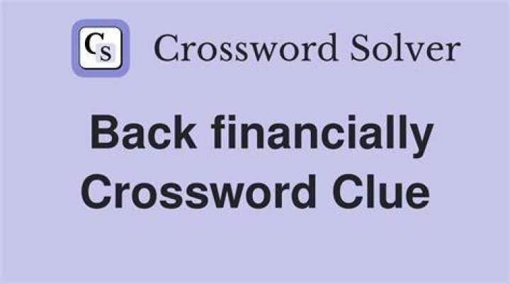 Backed financially Crossword Clue