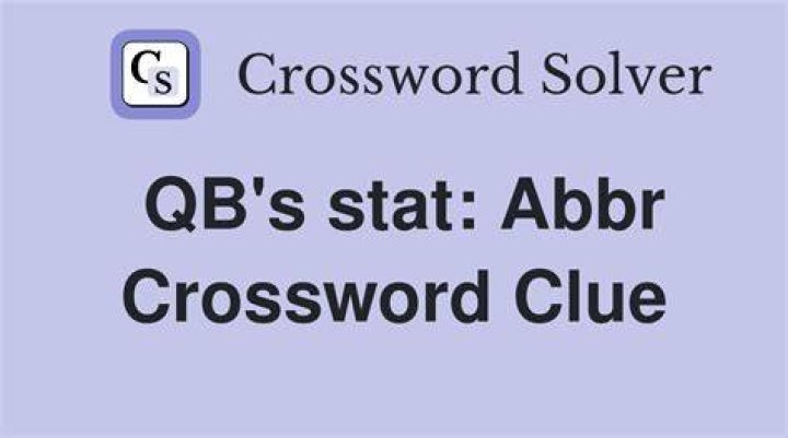 Bad stat for a QB: Abbr. Crossword Clue