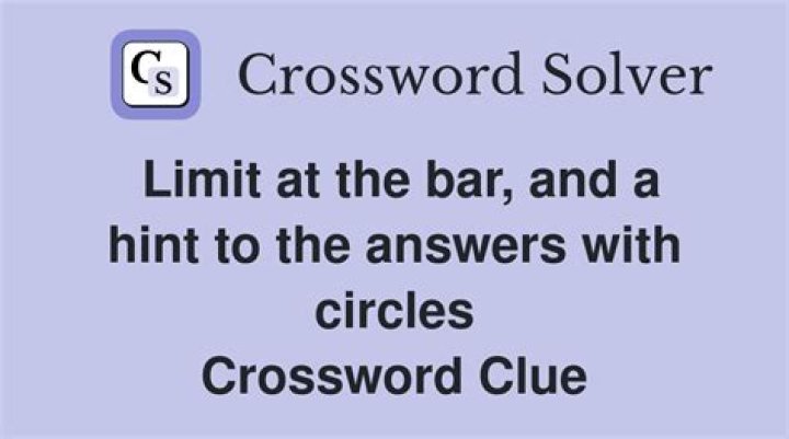 Bar request … or hint to the letters in the circles Crossword Clue