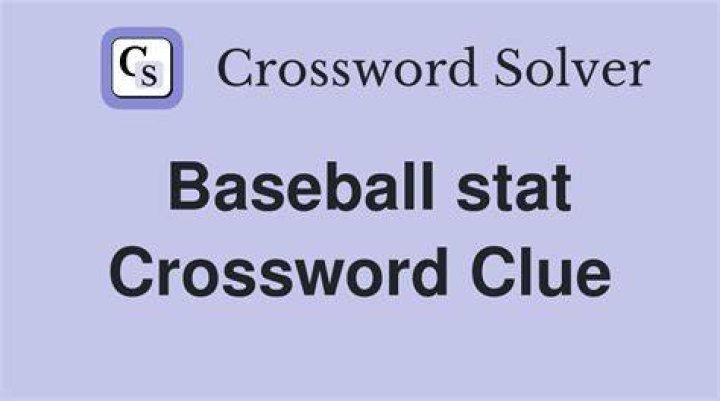 Baseball stat Crossword Clue
