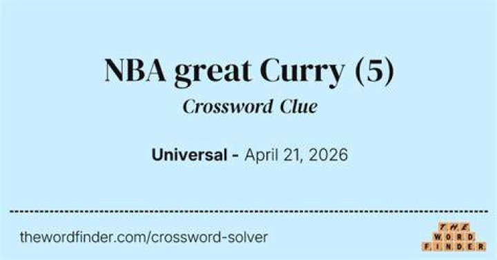 Basketball great Curry Crossword Clue