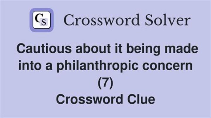 Be philanthropic Crossword Clue