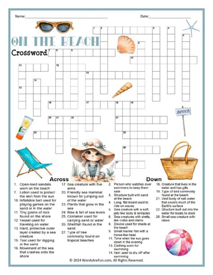 Beach retreat? Crossword Clue