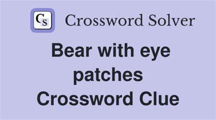 “Bear” with black eye patches Crossword Clue
