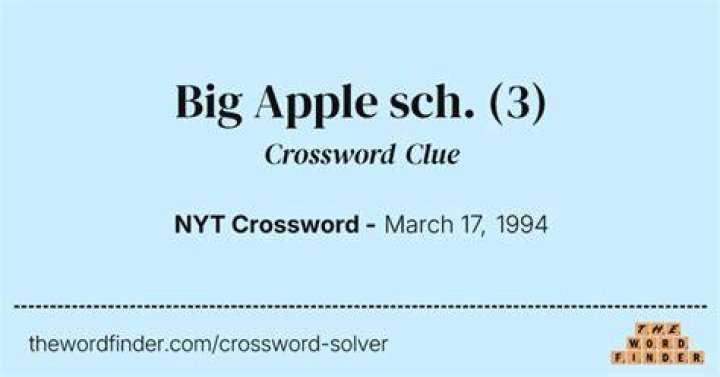 Big Apple sch. system Crossword Clue