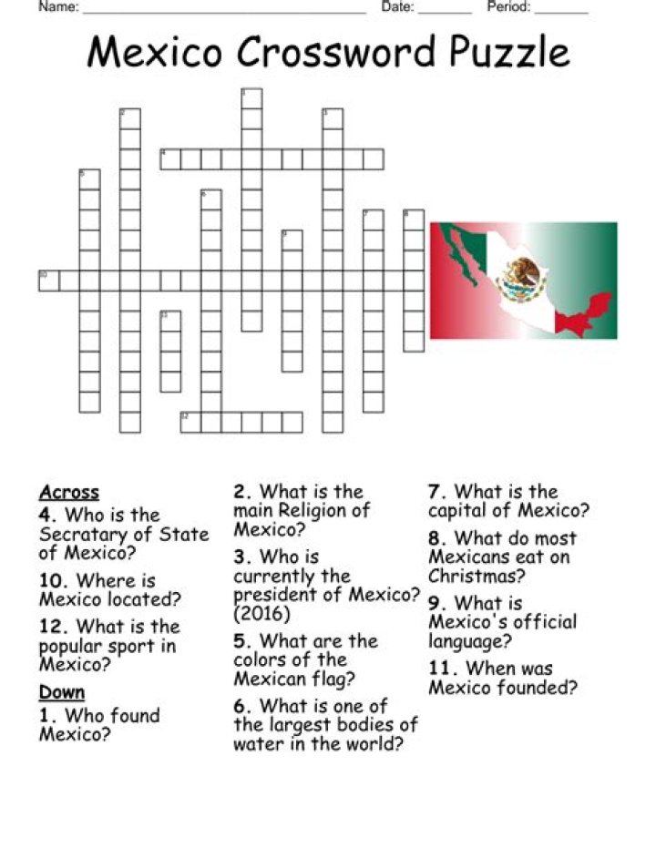 Bird on the Mexican flag Crossword Clue