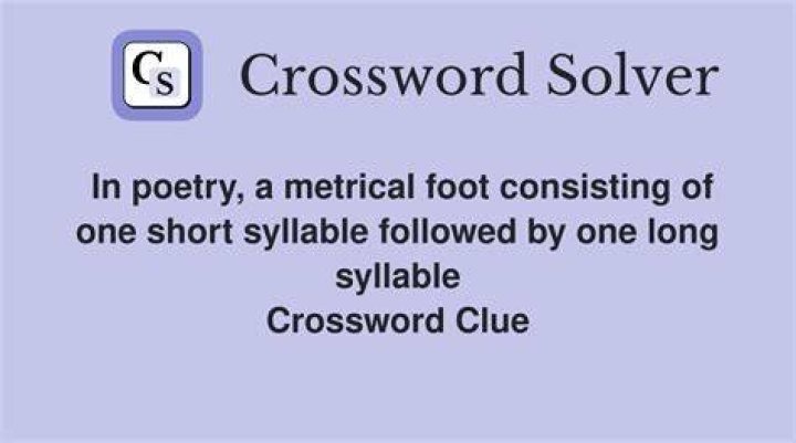 Bit of poetry with the same syllable count as this very clue Crossword Clue