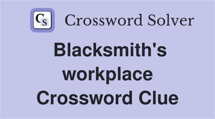 Blacksmith’s block Crossword Clue