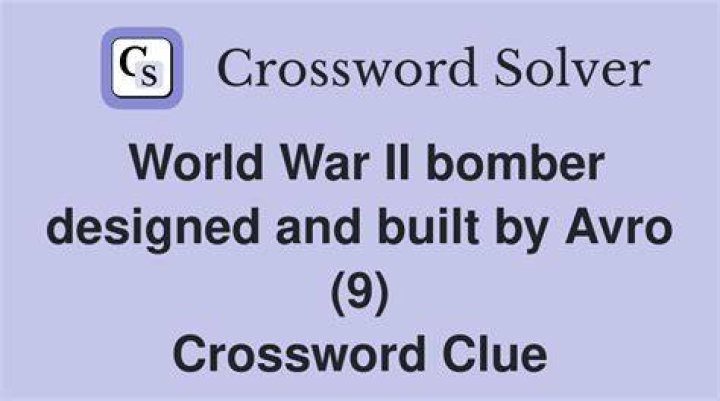 Bomber letters Crossword Clue