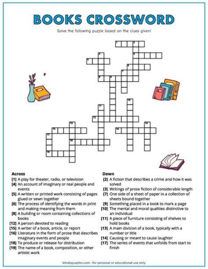 Book Crossword Clue