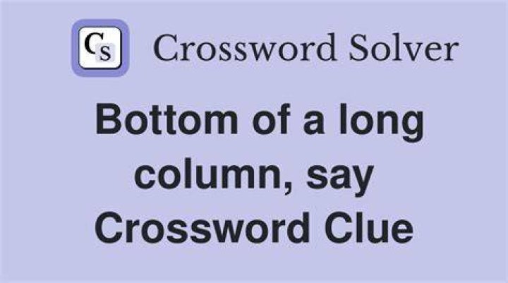 Bottom part Crossword Clue