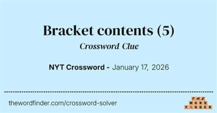 Bracket position Crossword Clue