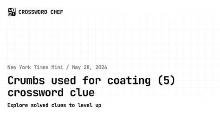 Bread crumbs used as a coating Crossword Clue