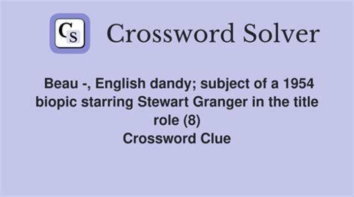 British dandy Crossword Clue