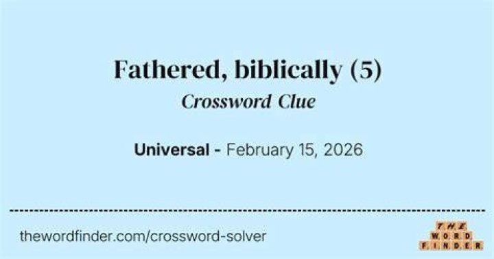Brought forth, biblically Crossword Clue