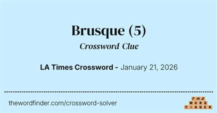 Brusque Crossword Clue