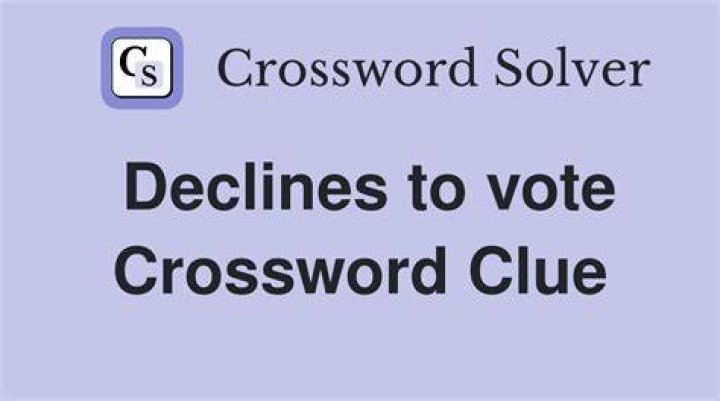 Bundestag vote Crossword Clue