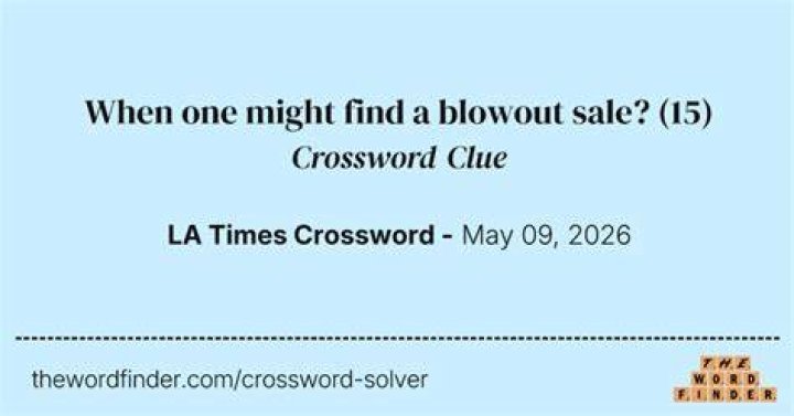 Business that might hold a blowout sale? Crossword Clue