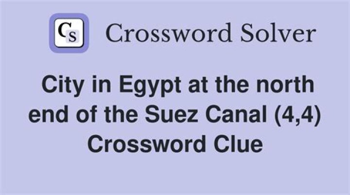 Canal through Egypt Crossword Clue