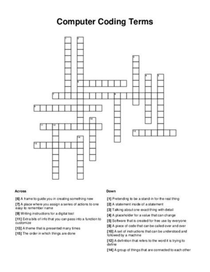 Certain coding snippet Crossword Clue