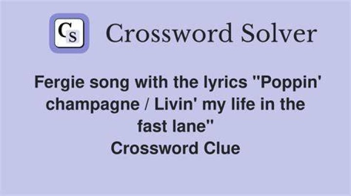 Champagne-fueled song finale Crossword Clue