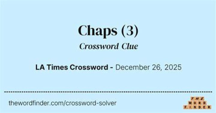 Chaps Crossword Clue