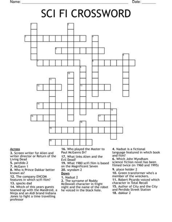 Chief Chirpa and others, in sci-fi Crossword Clue