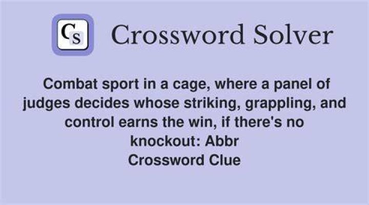 Combat sport fought in a cage: Abbr. Crossword Clue