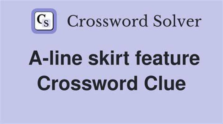 Common skirt feature Crossword Clue