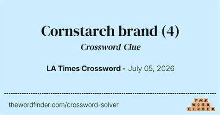 Cornstarch brand since 1892 Crossword Clue