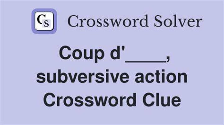 Course coup Crossword Clue
