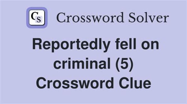Criminal charge? Crossword Clue