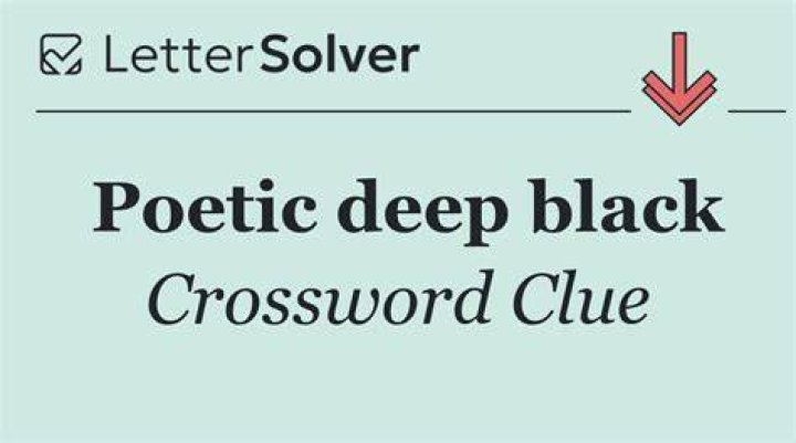Deep black Crossword Clue