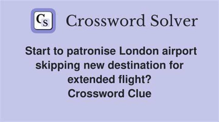 Destination for a return flight Crossword Clue