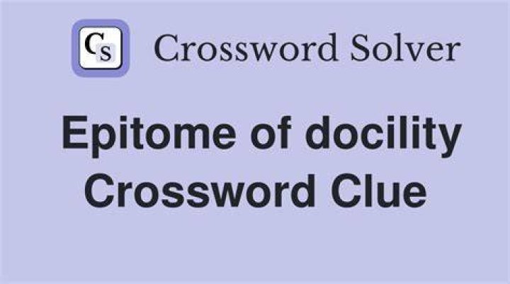 Docility Crossword Clue