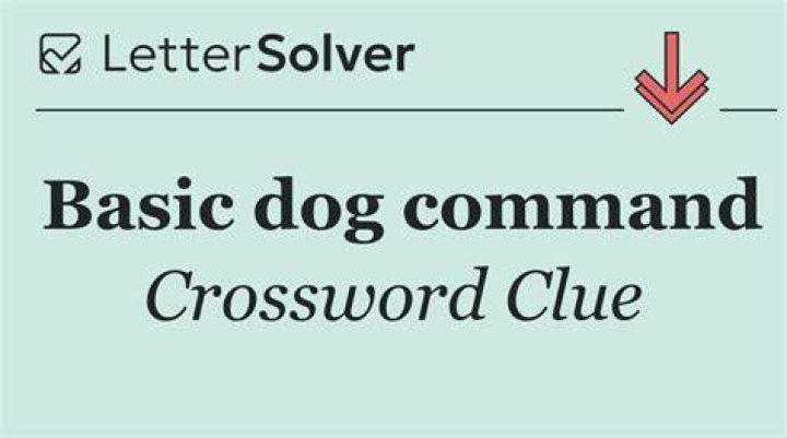 Dog command Crossword Clue