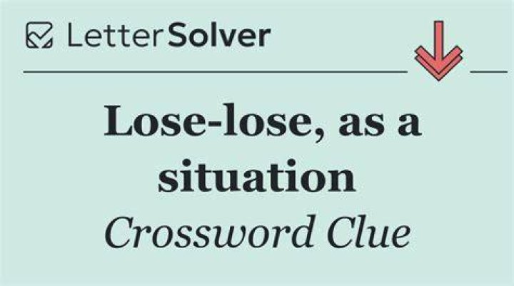 Economic lose-lose Crossword Clue
