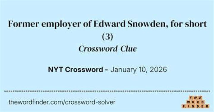 Edward Snowden’s former employer, in brief Crossword Clue
