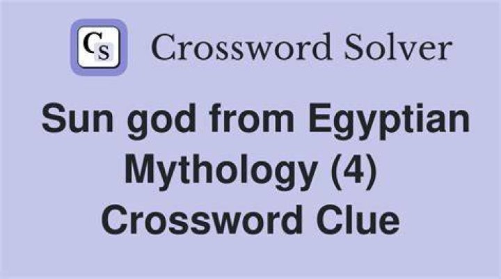Egyptian sun god Crossword Clue