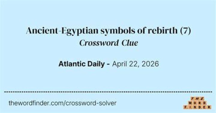 Egyptian symbol of growth and rebirth Crossword Clue